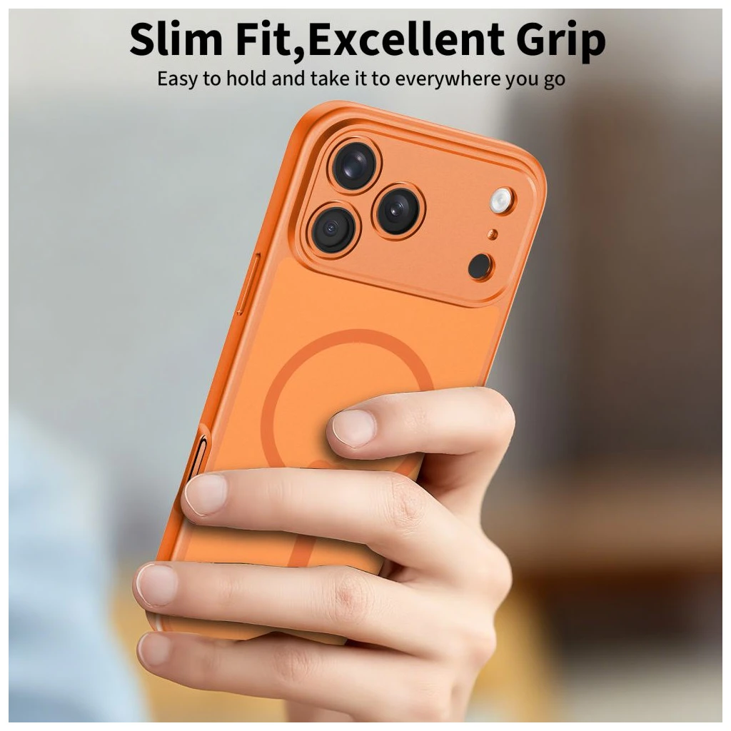 TECH-PROTECT BASICMAG MAGSAFE iPhone 17 Pro készülékhez tok matte kozmosz narancs