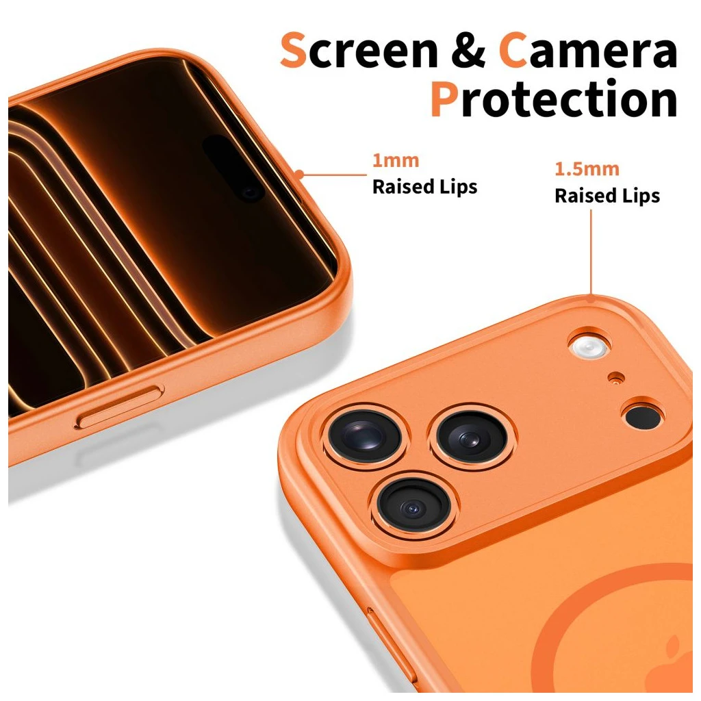 TECH-PROTECT BASICMAG MAGSAFE iPhone 17 Pro készülékhez tok matte kozmosz narancs