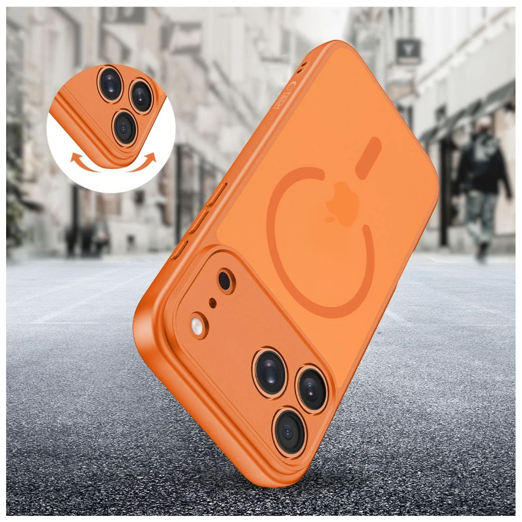 TECH-PROTECT BASICMAG MAGSAFE iPhone 17 Pro készülékhez tok matte kozmosz narancs