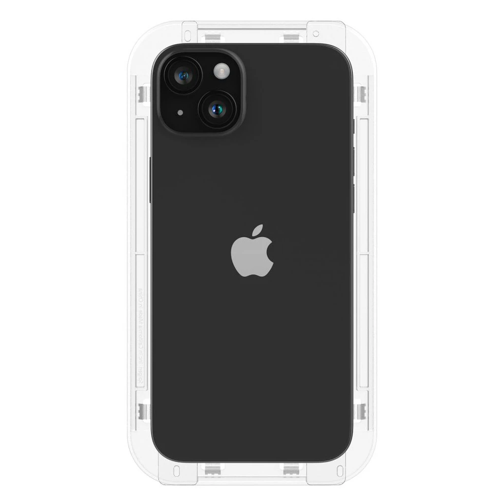 Spigen Glas.TR „EZ FIT” FC iPhone 15 Plus készülékhez edzett üveg kijelzővédő fekete