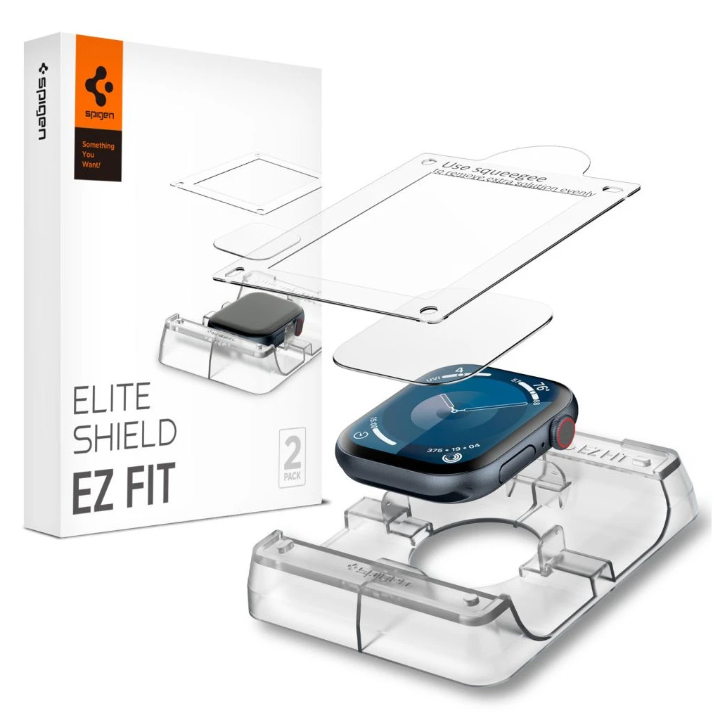 Hidrogel fólia SPIGEN Elite Shield “EZ FIT” 2-PACK APPLE WATCH 10/11 (46 MM) készülékhez átlátszó