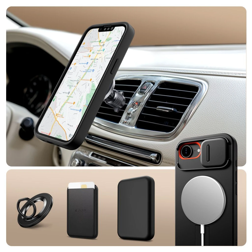 TECH-PROTECT KEVLAR AURA MAGSAFE iPhone 16E tok készülékhez fekete