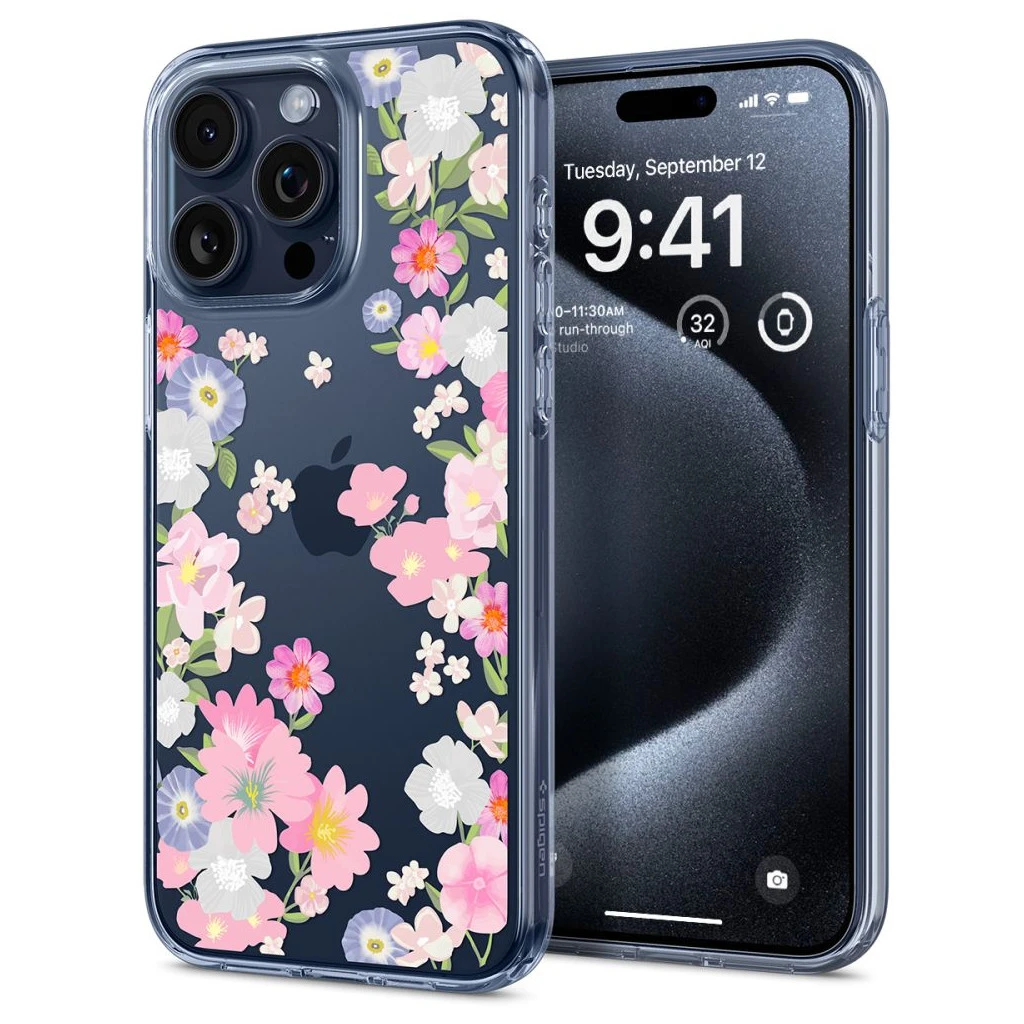 SPIGEN Liquid Crystal iPhone 15 Pro készülékhez Blossom tok