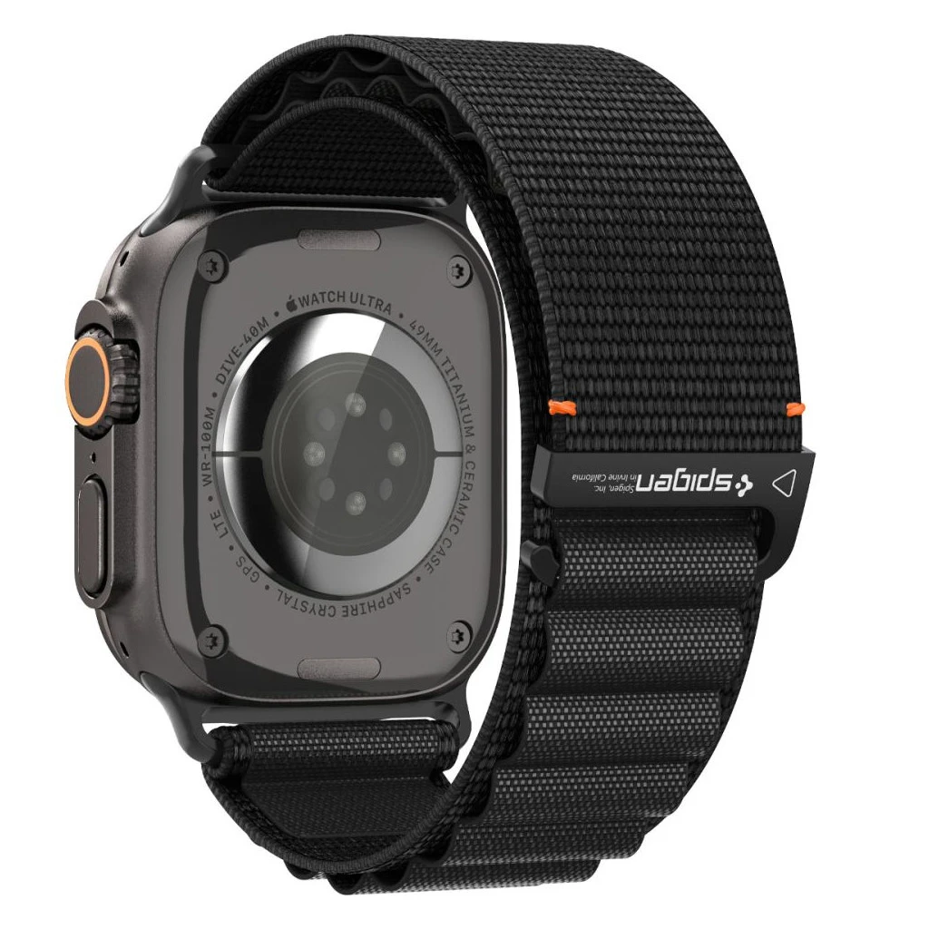 SPIGEN WBF1 szíj Apple Watch 8 / 9 / 10 / 11 / SE / ULTRA készülékhez (44 / 45 / 46 / 49 MM) fekete