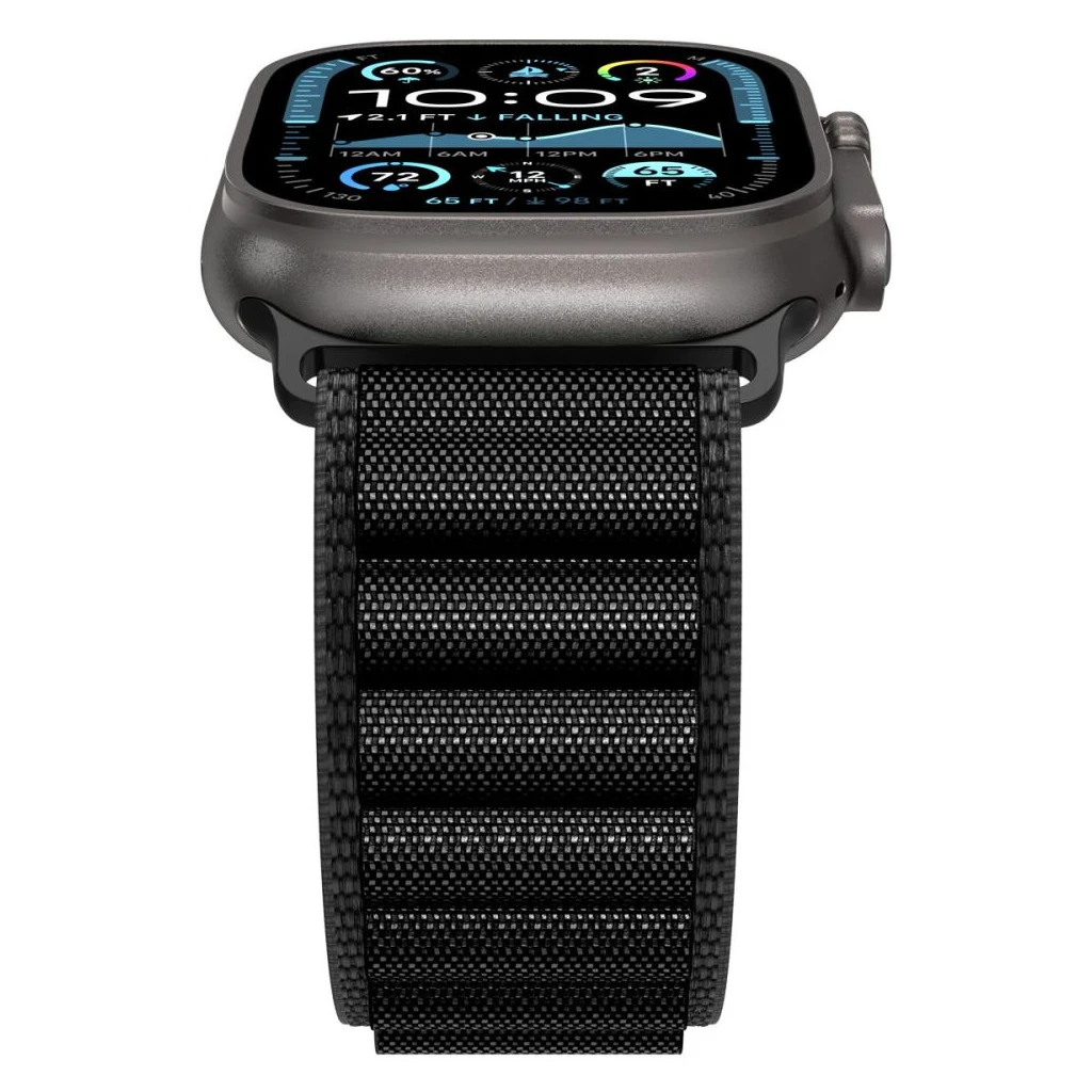 SPIGEN WBF1 szíj Apple Watch 8 / 9 / 10 / 11 / SE / ULTRA készülékhez (44 / 45 / 46 / 49 MM) fekete