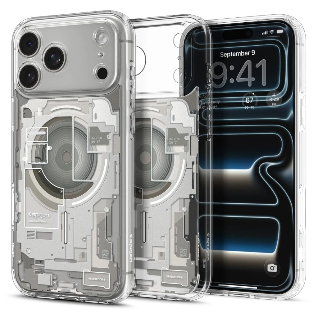 SPIGEN Ultra Hybrid Mag MagSafe iPhone 17 Pro Max készülékhez tok ZERO ONE Natural Titanium
