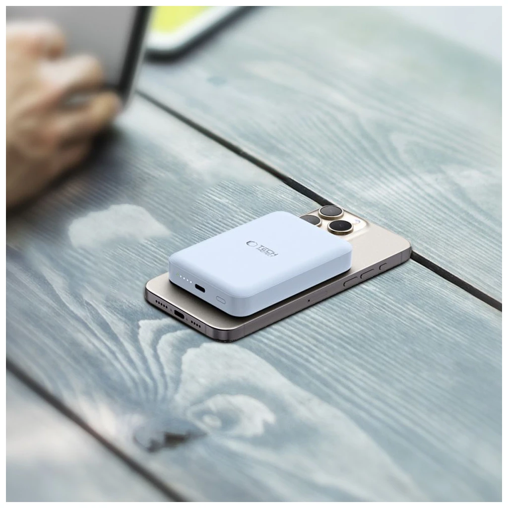TECH-PROTECT PB11 LIFEMAG MAGSAFE hordozható töltőbank 10000MAH kék