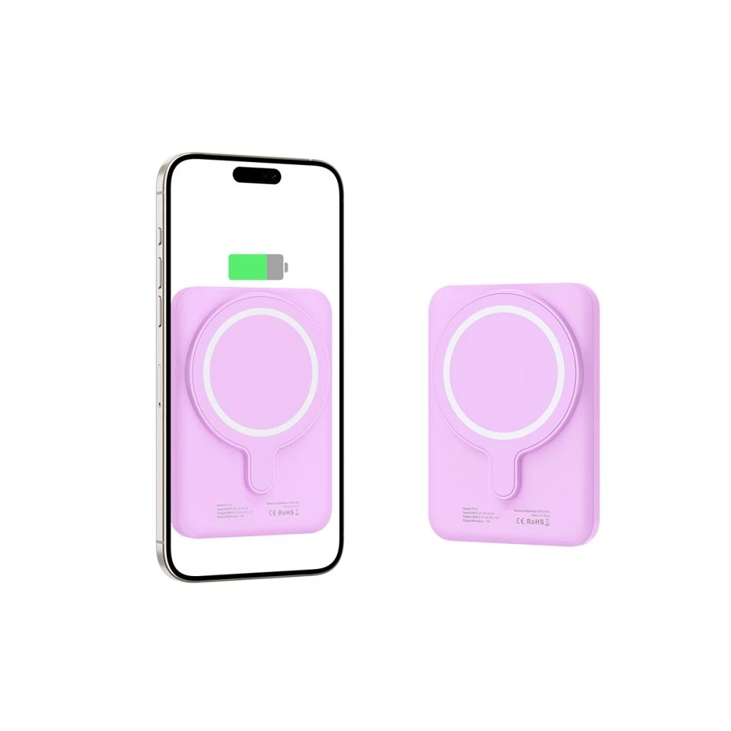 TECH-PROTECT PB10 LIFEMAG MagSafe töltőbank 5000mAh lila