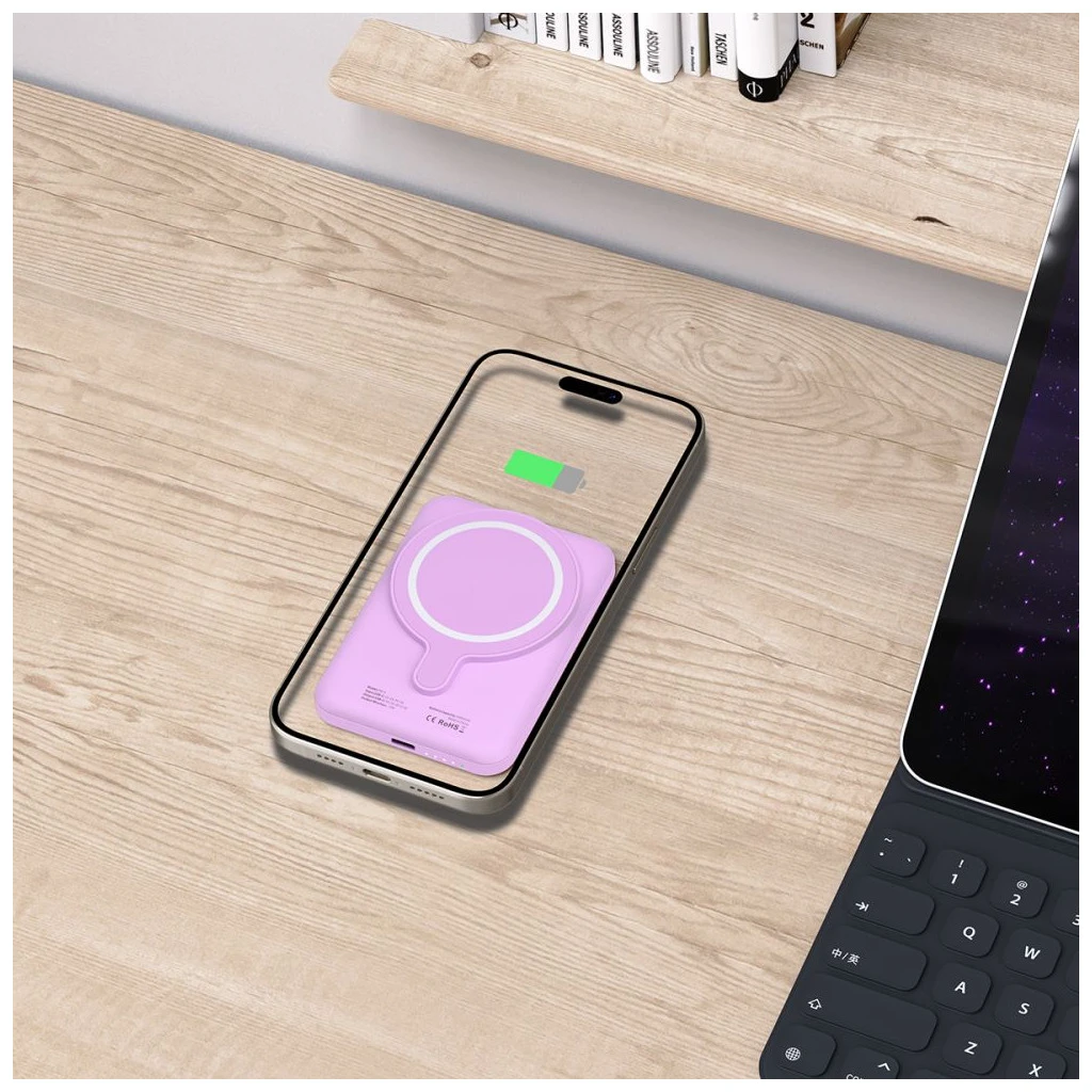 TECH-PROTECT PB10 LIFEMAG MagSafe töltőbank 5000mAh lila