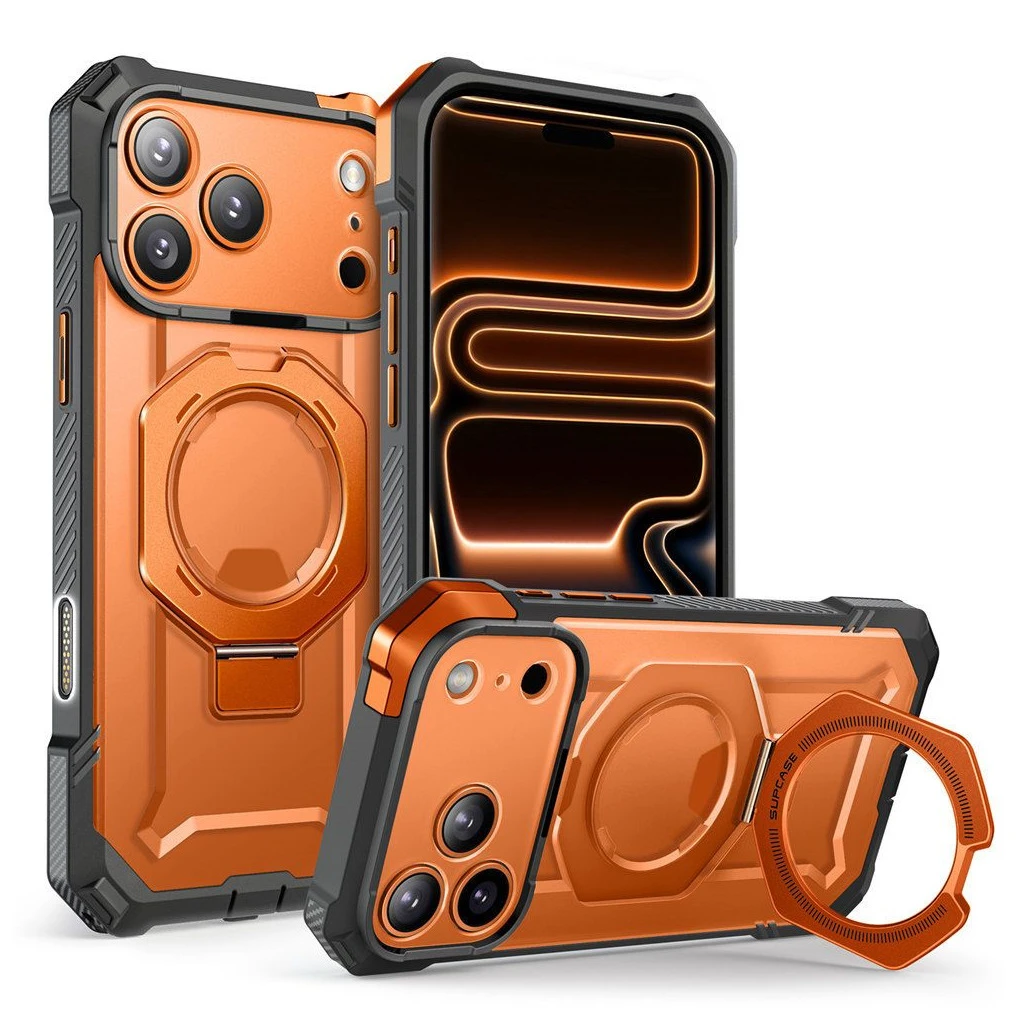 SUPCASE UB GRIP MAG MAGSAFE iPhone 17 Pro készülékhez tok átlátszó/korall