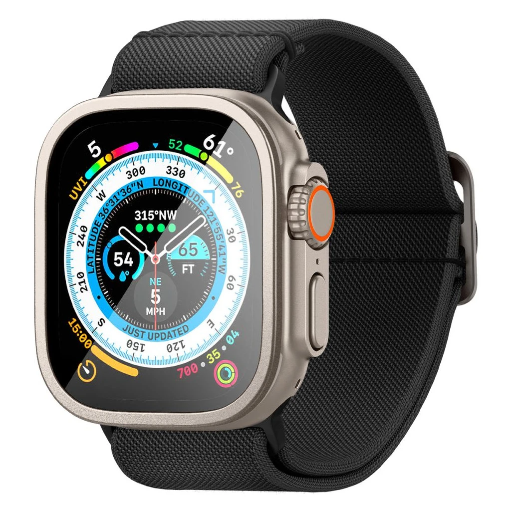 Erősített üveg kijelzővédő Spigen Glas.TR Slim Pro Apple Watch Ultra 1/2 (49 MM) titán készülékhez