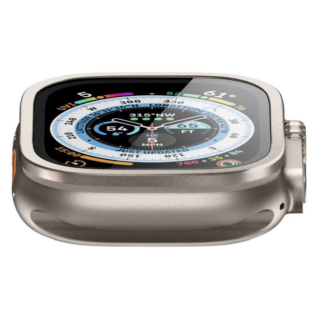 Erősített üveg kijelzővédő Spigen Glas.TR Slim Pro Apple Watch Ultra 1/2 (49 MM) titán készülékhez