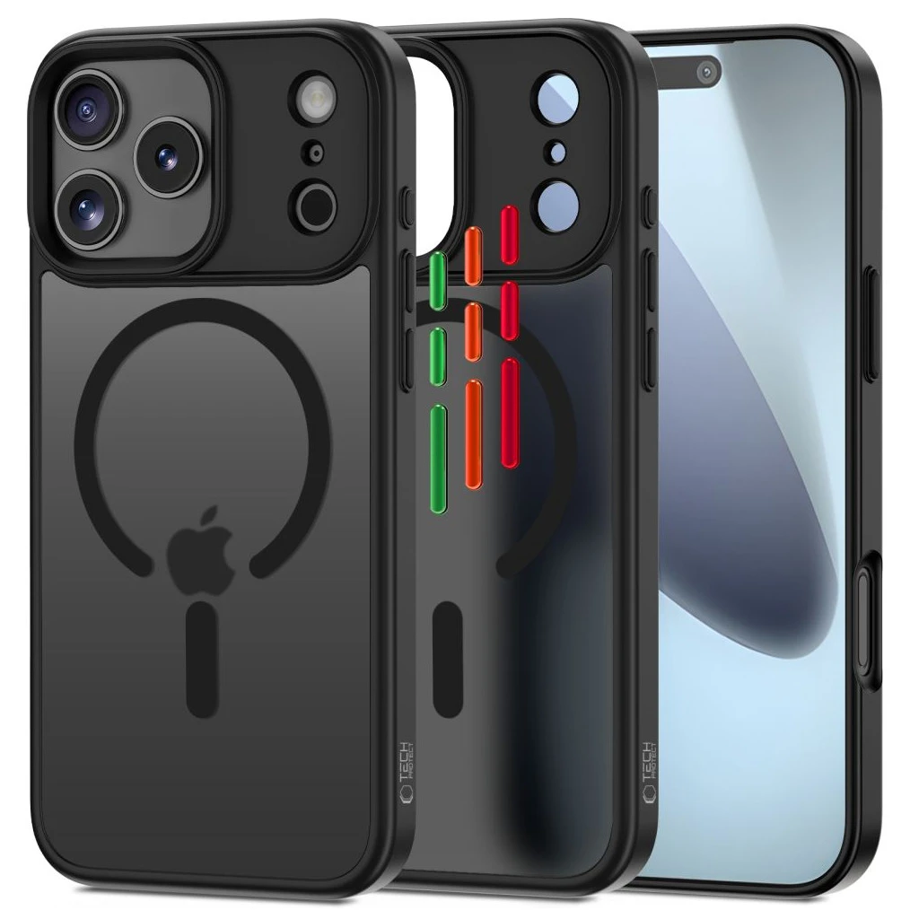TECH-PROTECT MAGMAT XT 4-SET MAGSAFE tok iPhone 17 Pro készülékhez matt fekete