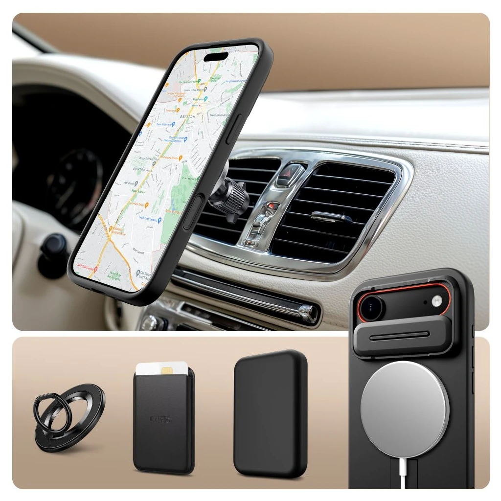 TECH-PROTECT KEVLAR AURA MAGSAFE iPhone Air készülékhez tok fekete