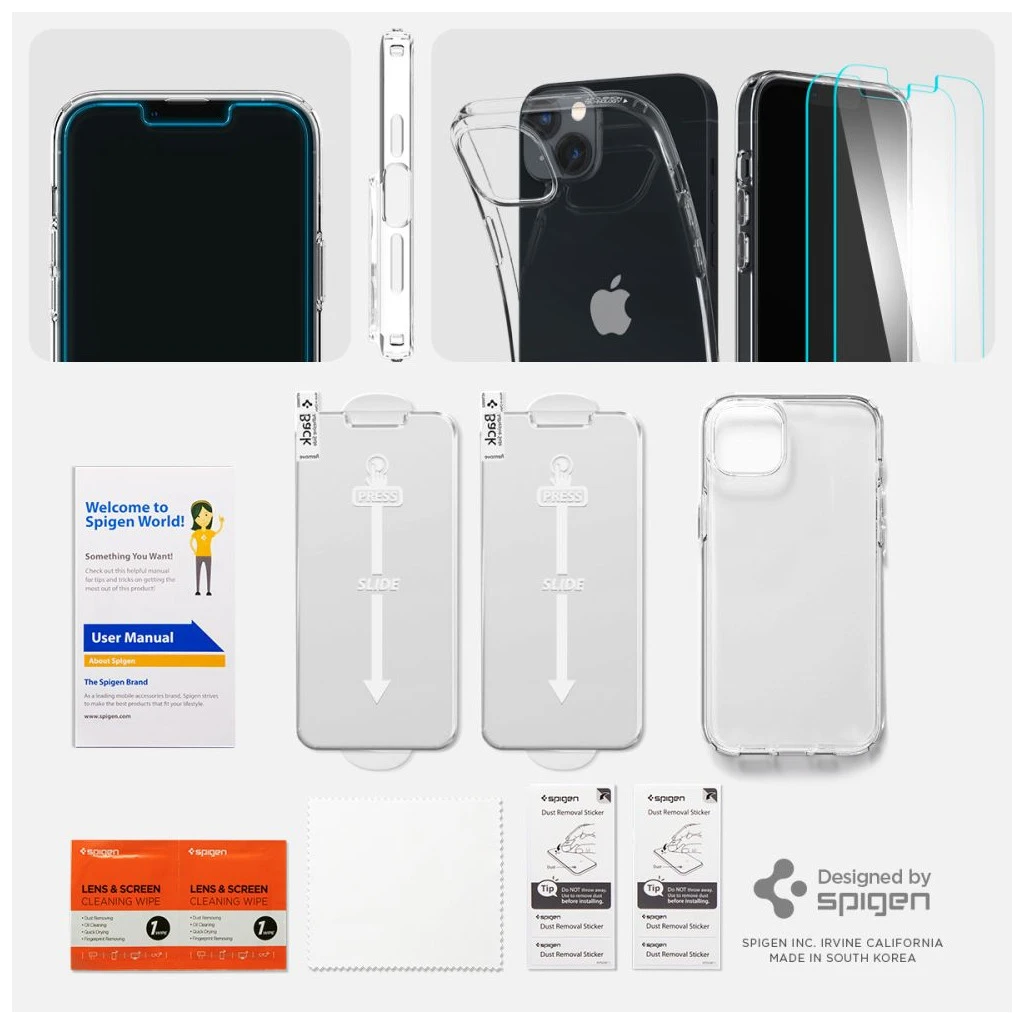 SPIGEN CRYSTAL PACK iPhone 14 Plus / 15 Plus készülékhez CRYSTAL CLEAR tok