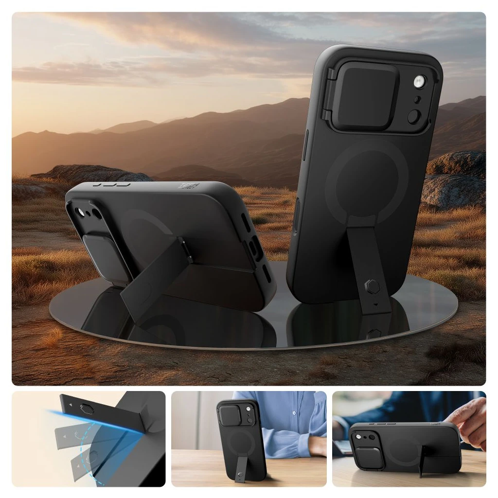 TECH-PROTECT KEVLAR AURA MAGSAFE védőtok iPhone 17 Pro készülékhez fekete