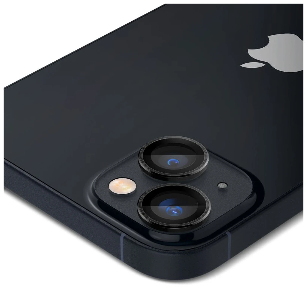 SPIGEN OPTIK.TR “EZ FIT” kameravédő 2 db – iPhone 14 / 14 Plus / 15 / 15 Plus készülékhez – fekete