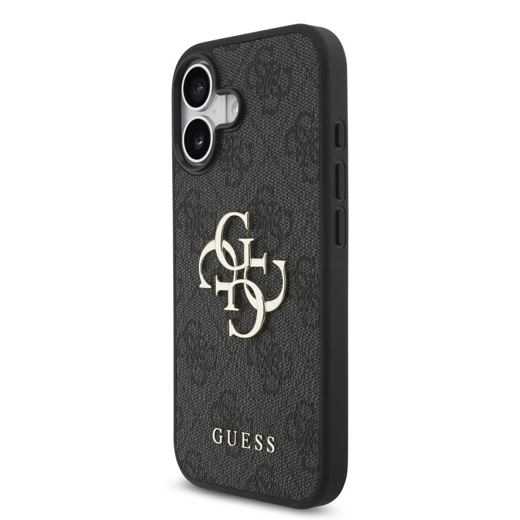 Guess PU 4G Metal Logo tok iPhone 17 készülékhez szürke