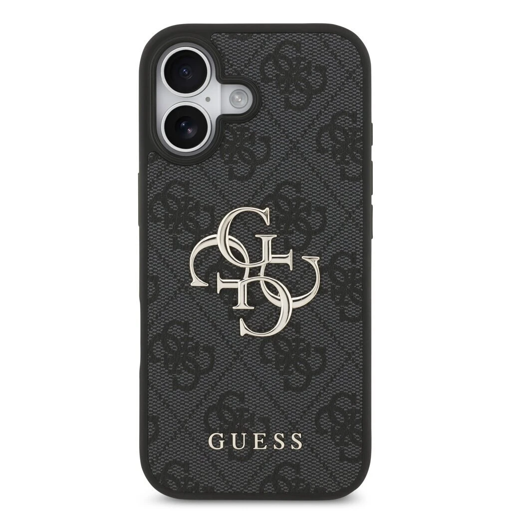 Guess PU 4G Metal Logo tok iPhone 17 készülékhez szürke