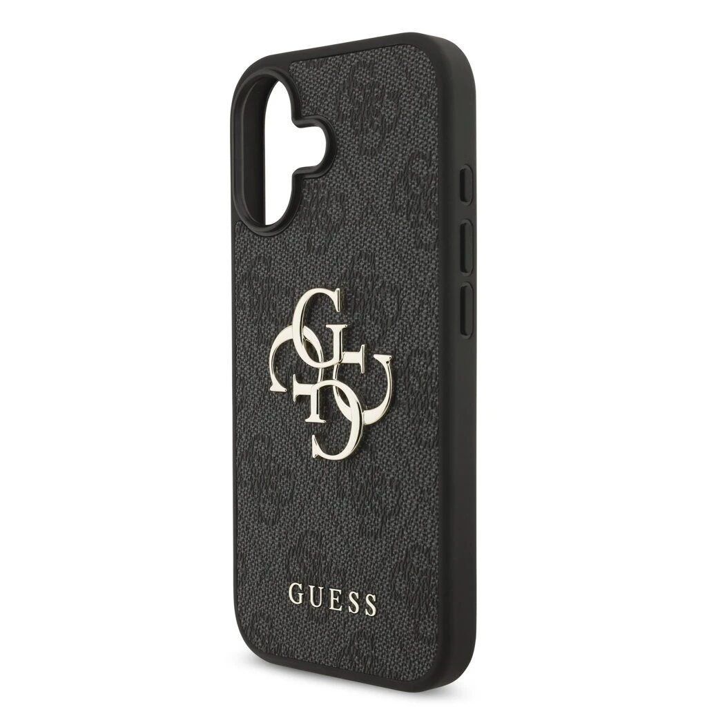 Guess PU 4G Metal Logo tok iPhone 17 készülékhez szürke