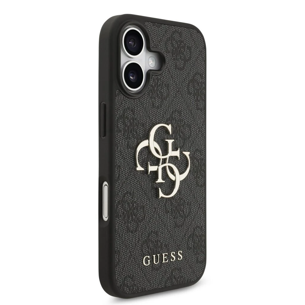 Guess PU 4G Metal Logo tok iPhone 17 készülékhez szürke