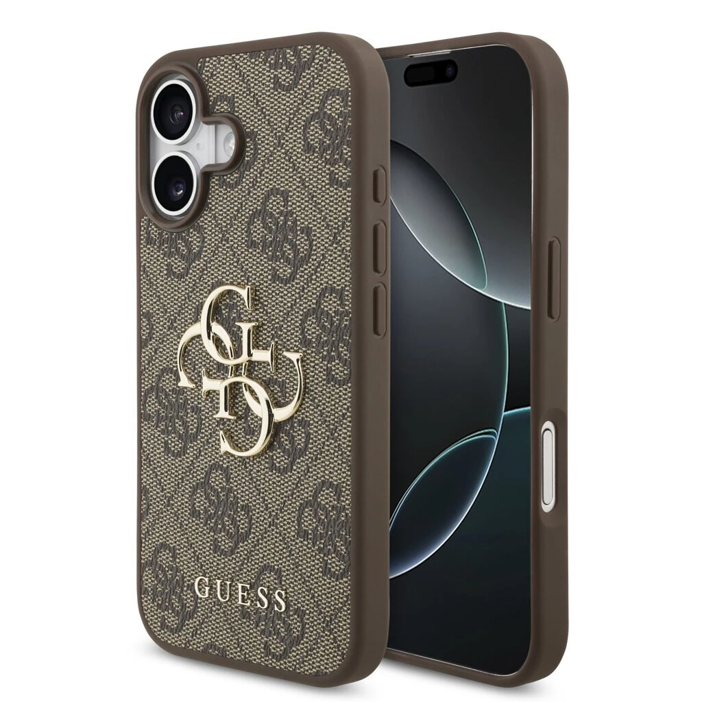 Guess PU 4G Metal Logo tok iPhone 17 készülékhez barna