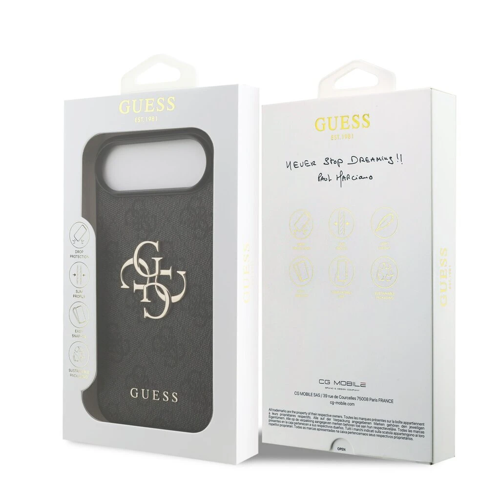 Guess PU 4G Metal Logo tok iPhone készülékhez Air szürke