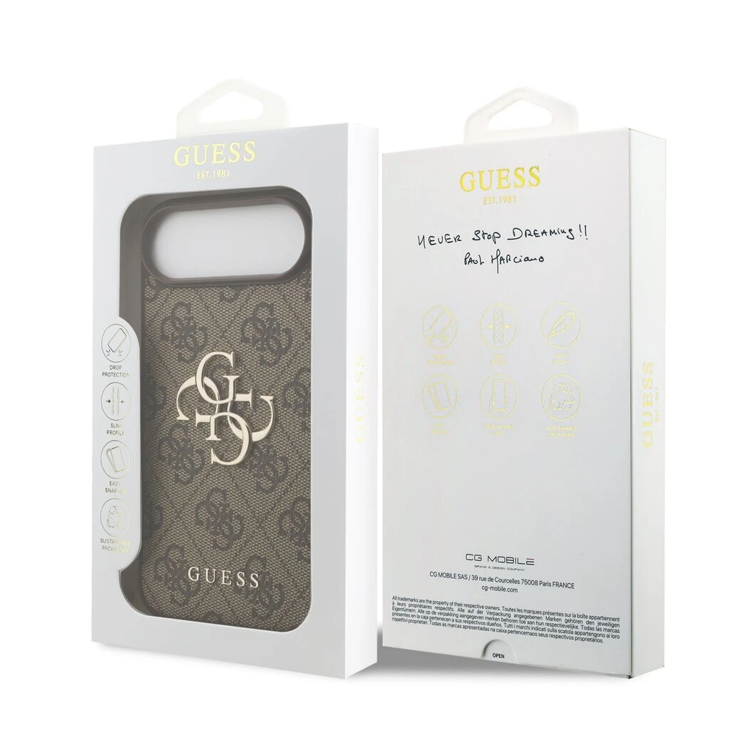 Guess PU 4G Metal Logo tok iPhone Air készülékhez barna