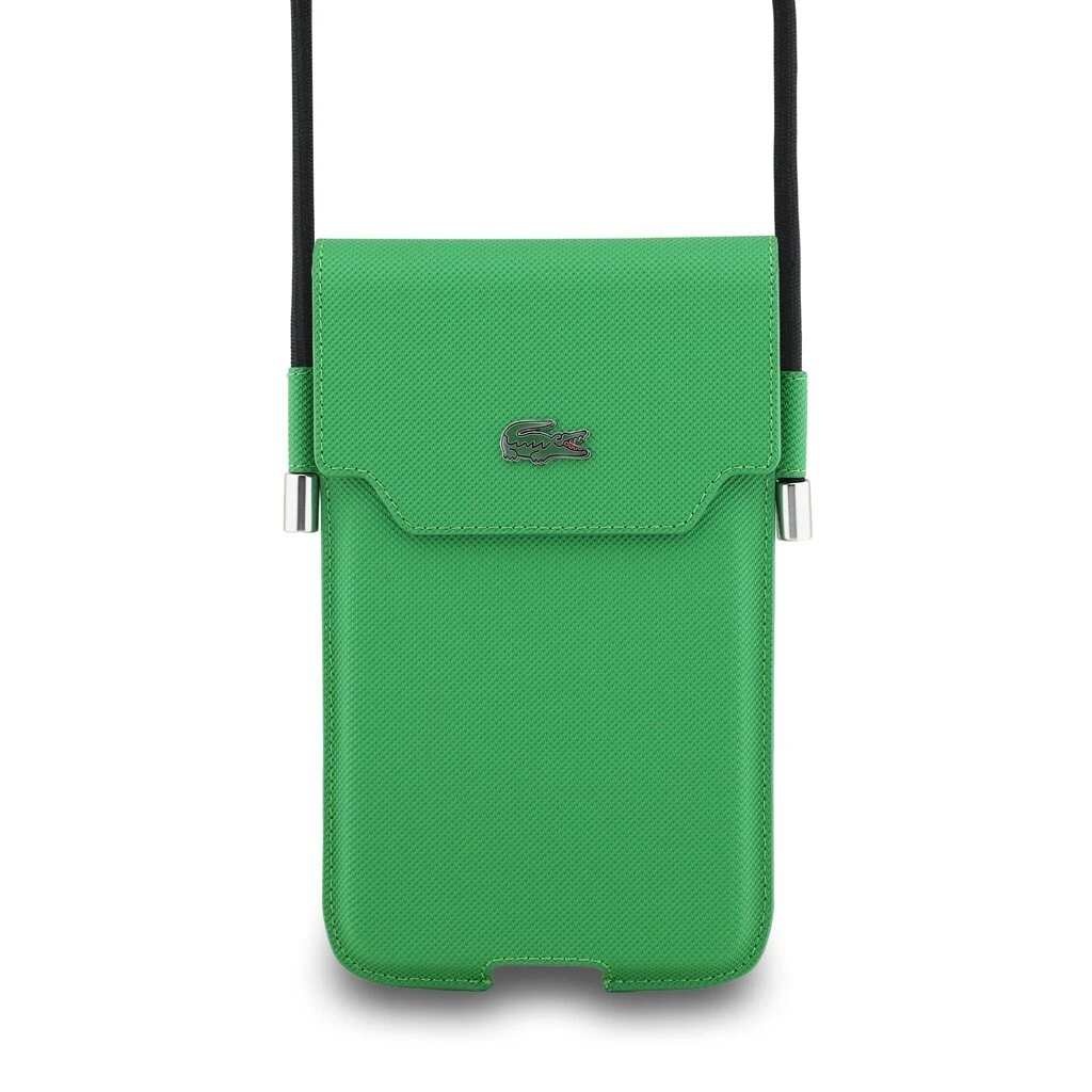 Lacoste PVC Iconic Petit Pique Metal Logo telefon tok XL zöld