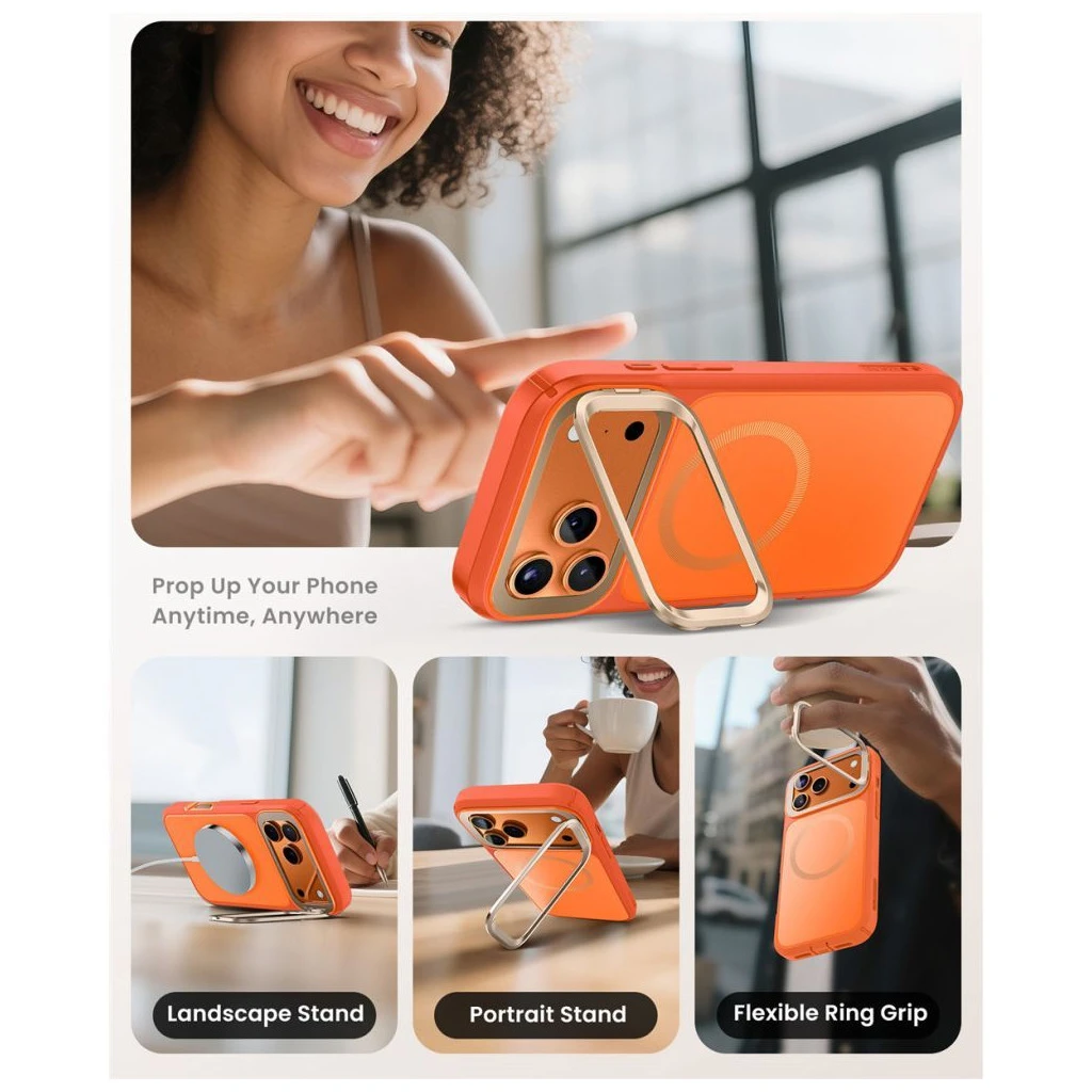 SUPCASE IBLSN ARES FLIP MAG MAGSAFE iPhone 17 Pro készülékhez tok, korall