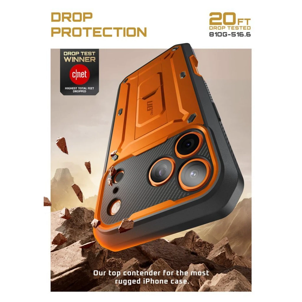 SUPCASE UNICORN BEETLE PRO iPhone 17 Pro készülékhez tok korall