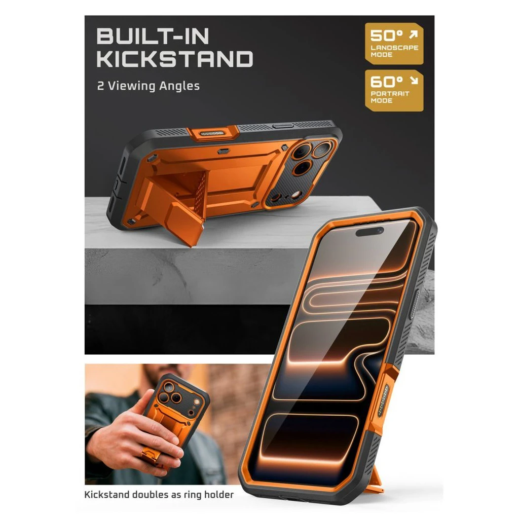 SUPCASE UNICORN BEETLE PRO iPhone 17 Pro készülékhez tok korall