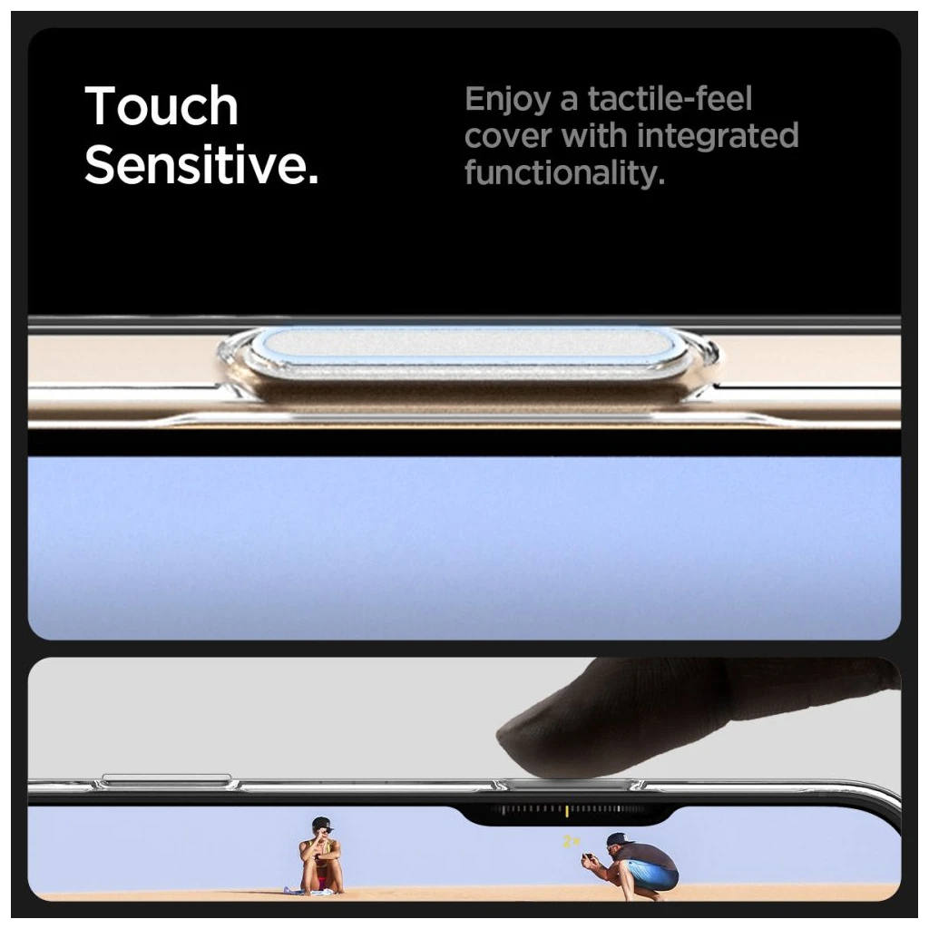 SPIGEN THIN FIT „T” MAG MAGSAFE iPhone 16 Pro készülékhez tok átlátszó/fehér