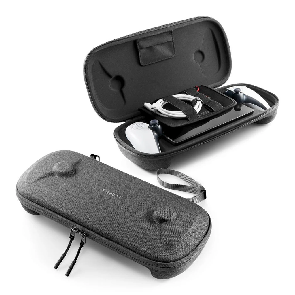 SPIGEN KLASDEN POUCH Sony PlayStation Portal Remote készülékhez szénszürke
