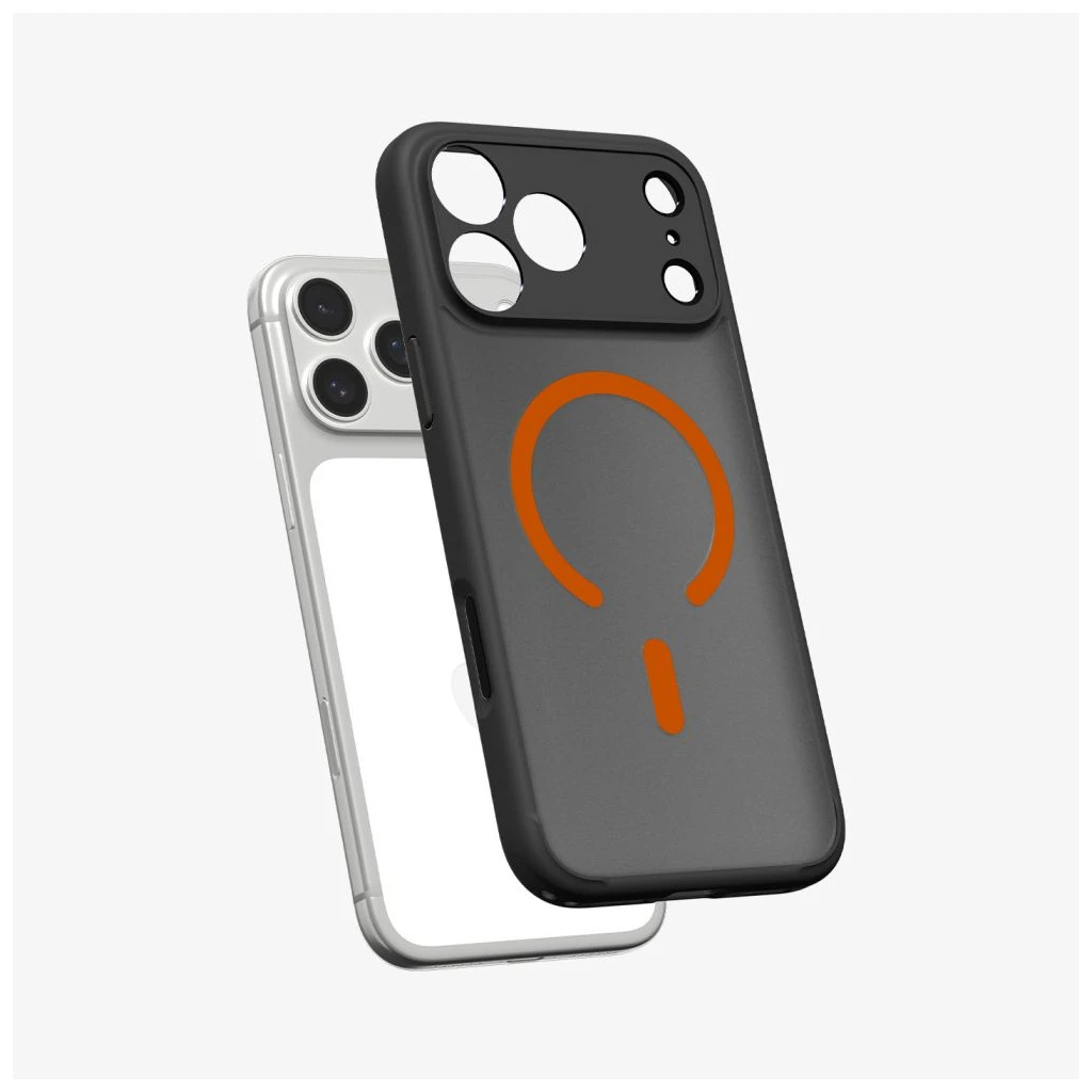 SPIGEN ULTRA HYBRID MAG MAGSAFE iPhone 17 Pro Max készülékhez tok – FROST – fekete/narancs