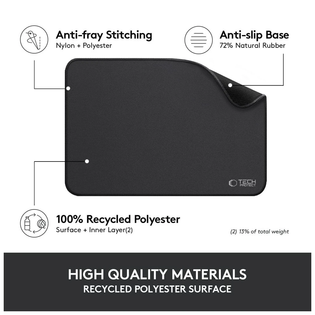 TECH-PROTECT A100 egérpad 35 x 25CM fekete