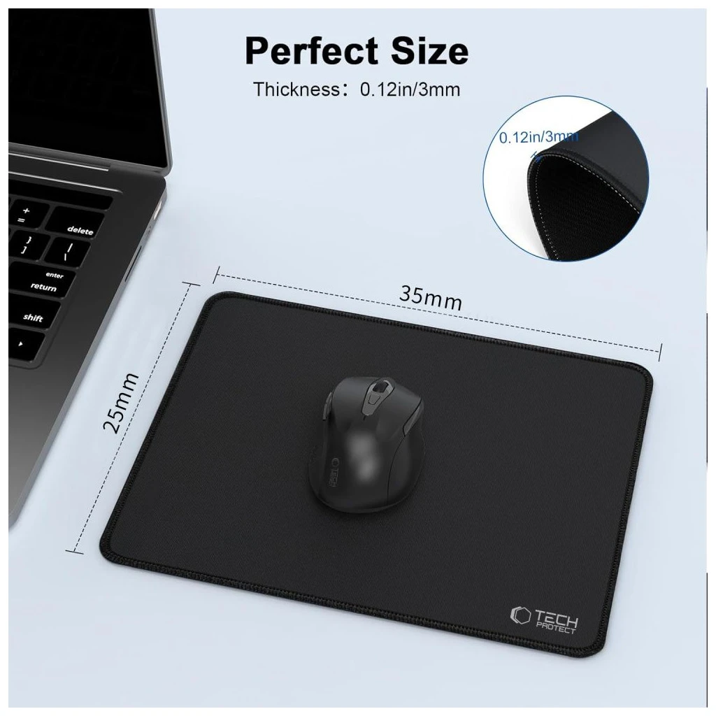 TECH-PROTECT A100 egérpad 35 x 25CM fekete