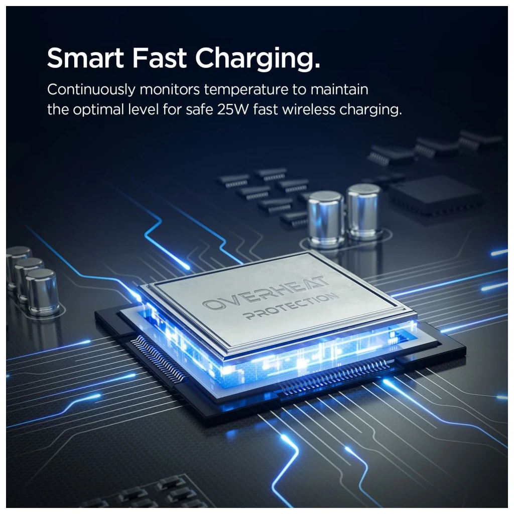 SPIGEN ESSENTIAL EV25MFAQ Qi2.2 PELTIER MAGNETIC MAGSAFE autós szellőzőre szerelhető vezeték nélküli töltő fekete