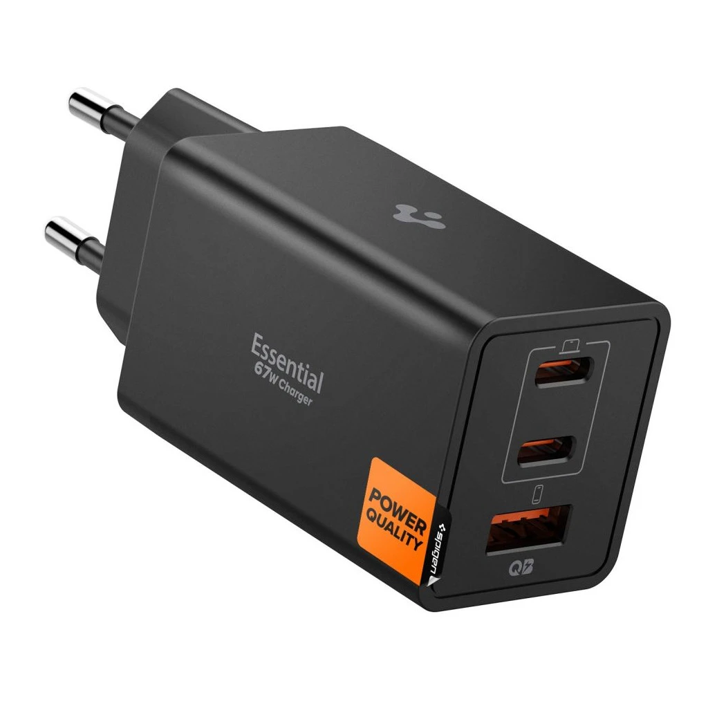 SPIGEN ESSENTIAL EE673EU 3-PORT NETWORK TÖLTŐ 67W fekete