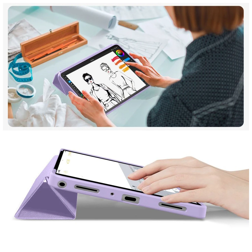 TECH-PROTECT SMARTCASE tok a GALAXY TAB A9+ / A11+ PLUS 11.0 (X210 / X215 / X216 / X230 / X235 / X236) készülékhez lila