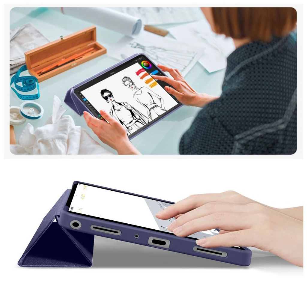 TECH-PROTECT SMARTCASE tok GALAXY TAB A9+ / A11+ PLUS 11.0 készülékhez X210 / X215 / X216 / X230 / X235 / X236 tengerészkék