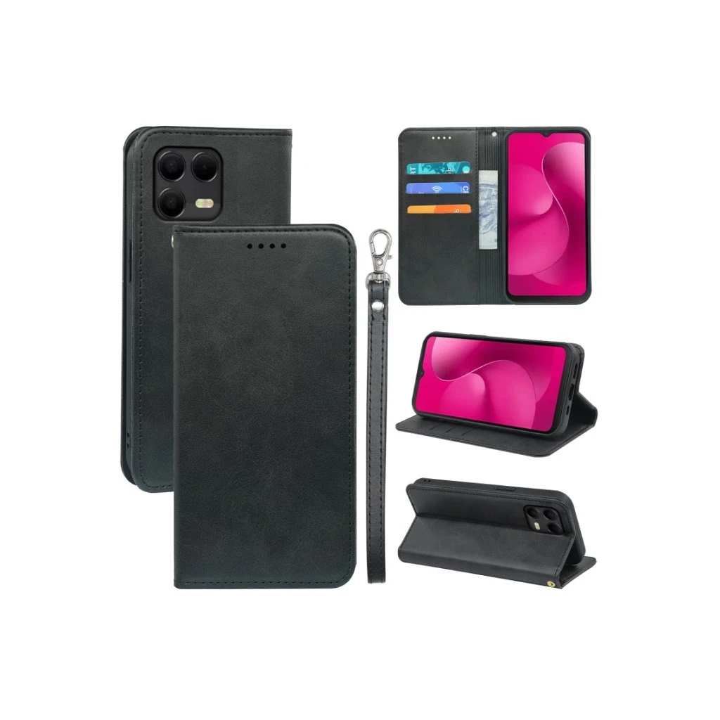 XPRO™ Soft Touch Flip tok fekete Telekom T-Phone 3 Pro 5G készülékhez