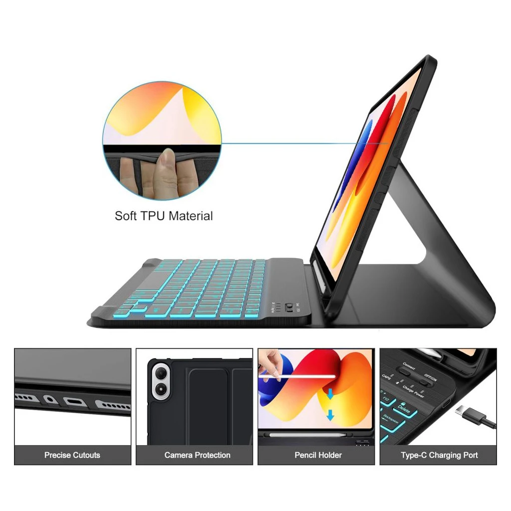 TECH-PROTECT SC PEN + BILLENTYŰZET XIAOMI POCO PAD M1 / REDMI PAD 2 PRO 12.1 készülékhez fekete