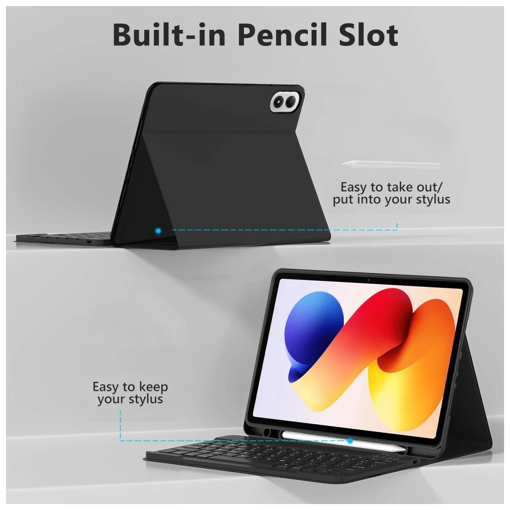 TECH-PROTECT SC PEN + BILLENTYŰZET XIAOMI POCO PAD M1 / REDMI PAD 2 PRO 12.1 készülékhez fekete