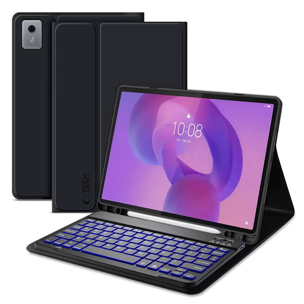 TECH-PROTECT SC Pen + Keyboard billentyűzetes tok – Lenovo Idea Tab Plus 12.1 TB-361 készülékhez – fekete