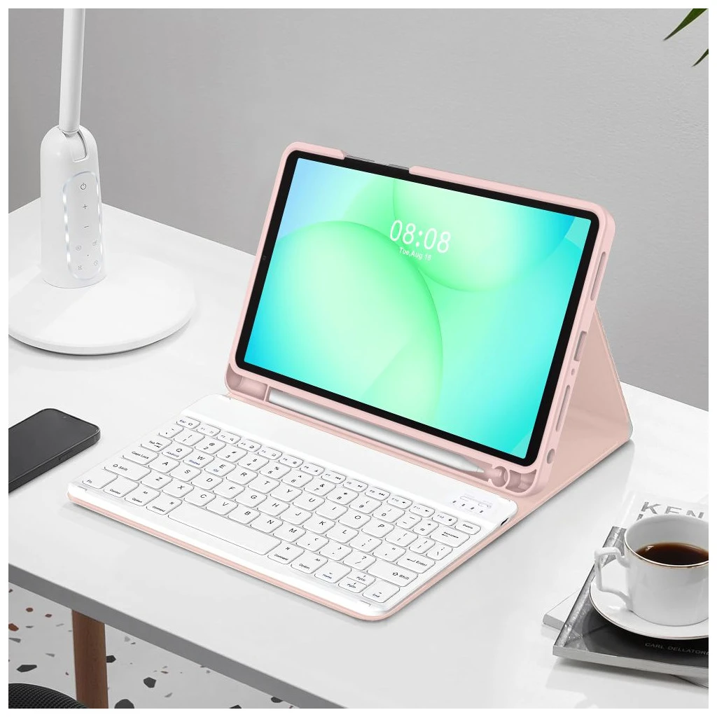 TECH-PROTECT SC PEN + KEYBOARD Samsung Galaxy Tab A9+ / A11+ Plus 11.0 (X210/X215/X216/X230/X235/X236) készülékhez rózsaszín