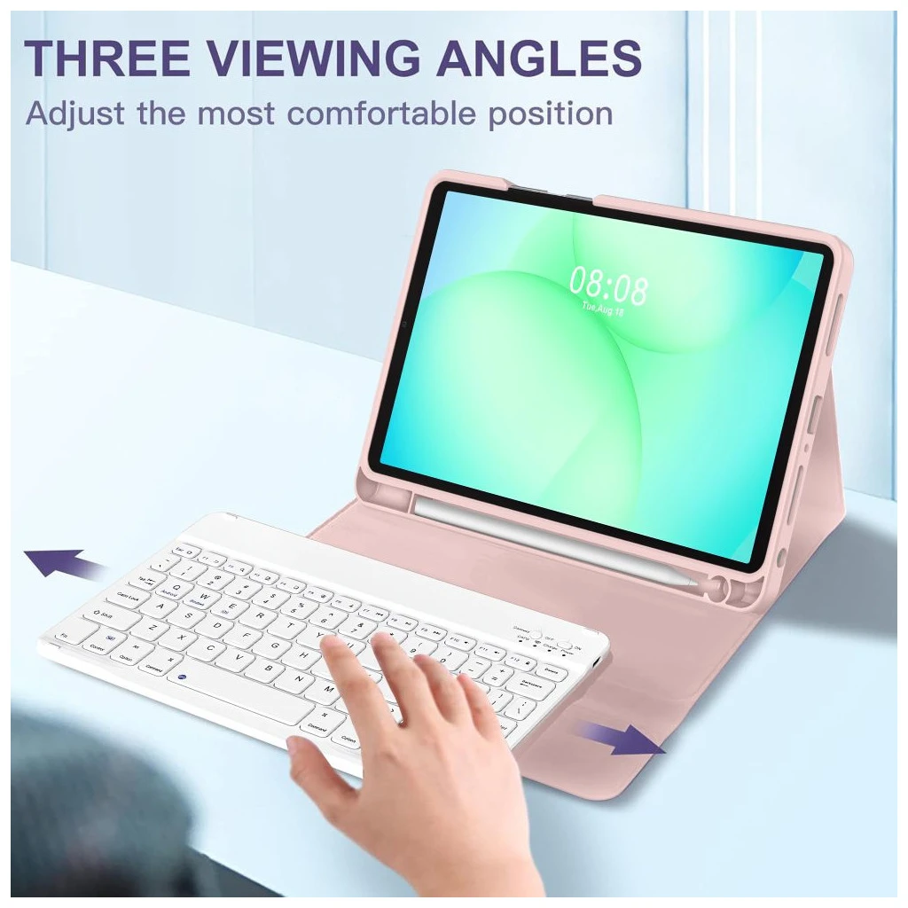 TECH-PROTECT SC PEN + KEYBOARD Samsung Galaxy Tab A9+ / A11+ Plus 11.0 (X210/X215/X216/X230/X235/X236) készülékhez rózsaszín