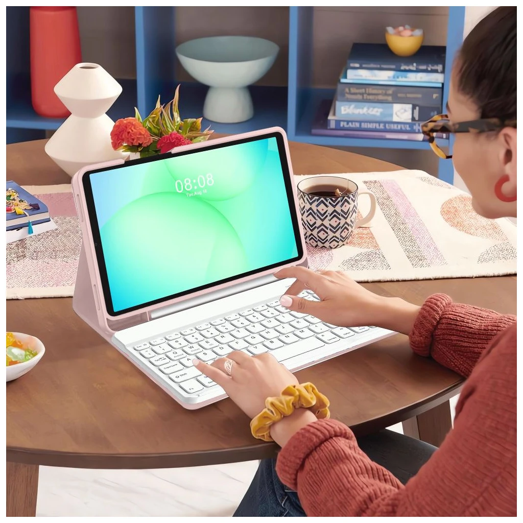 TECH-PROTECT SC PEN + KEYBOARD Samsung Galaxy Tab A9+ / A11+ Plus 11.0 (X210/X215/X216/X230/X235/X236) készülékhez rózsaszín