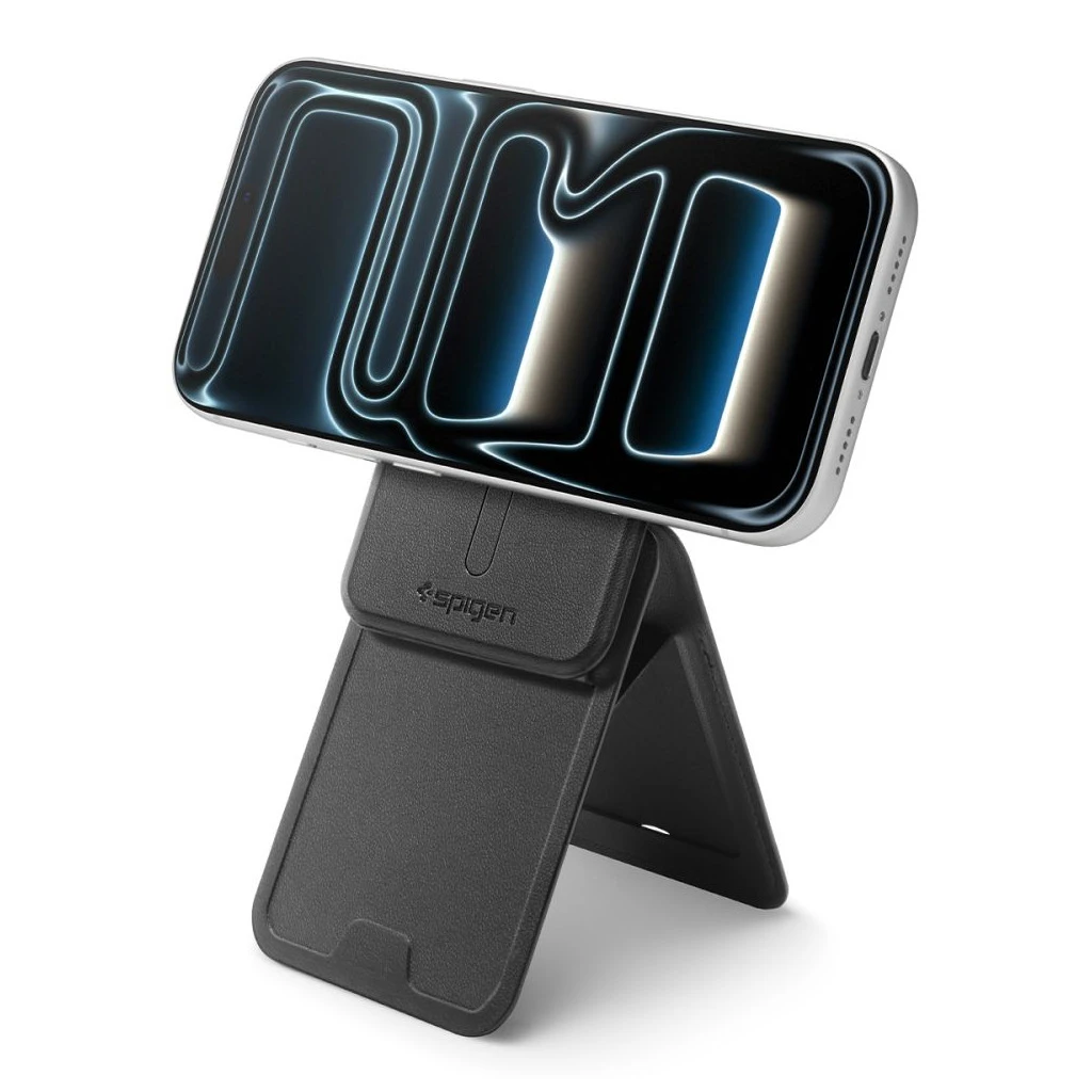 SPIGEN S314-3 SLIM FOLD TRIPOD MagSafe Univerzális Mágneses Kártyatartó Fekete