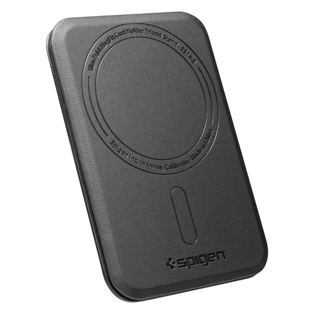 SPIGEN S314-3 SLIM FOLD TRIPOD MagSafe Univerzális Mágneses Kártyatartó Fekete